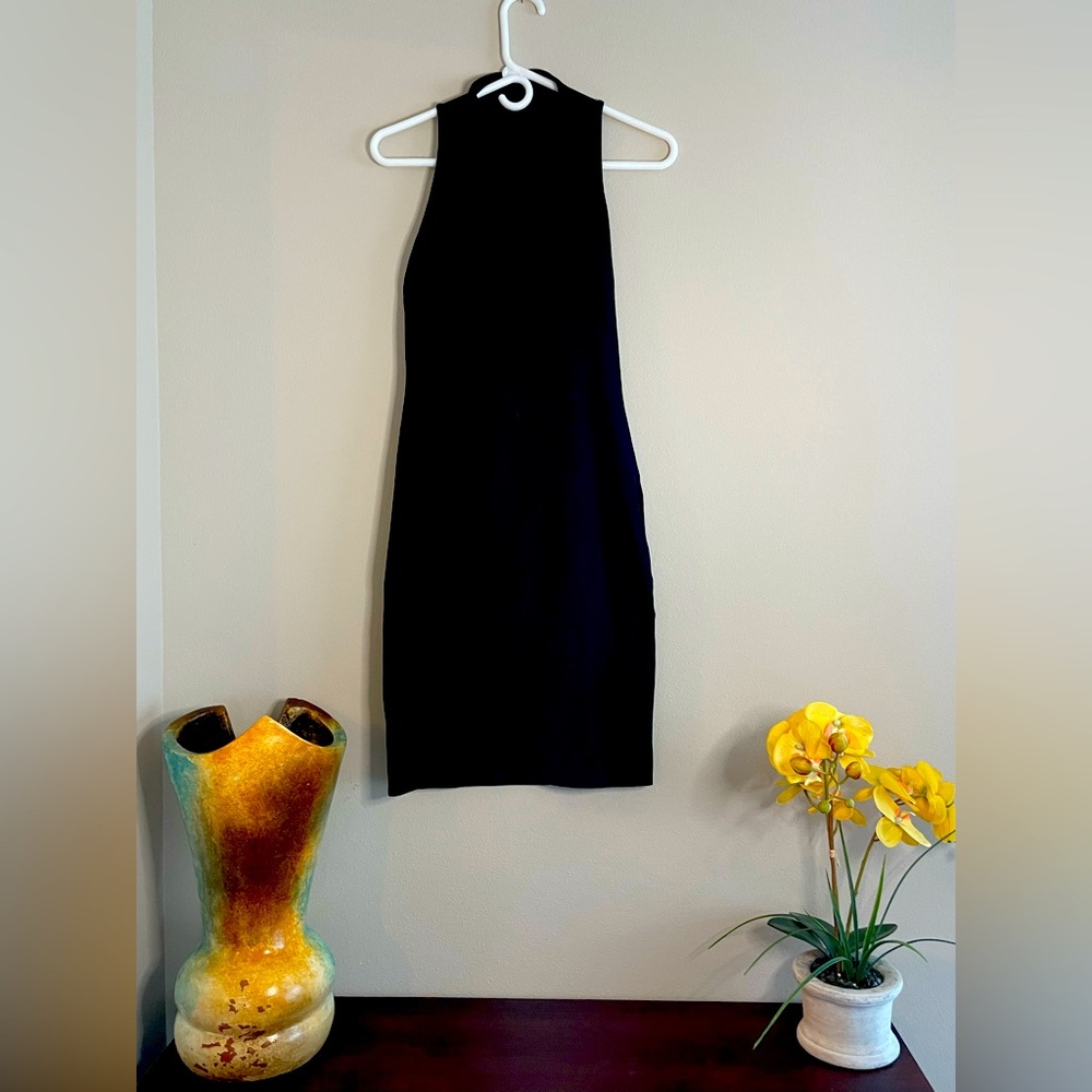 LAmade | Black midi pencil dress | Mock neck | sleeveless | Boutique | Medium